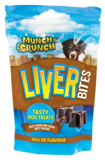 (image for) MUNCH&CRUNCH DOG LIVER BIT - 125G