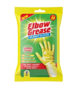 (image for) ELBOW/G RUBBER GLOVES S/STRONG - MEDIUM