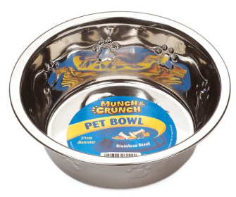(image for) MUNCH&CRUNCH PET BOWL STAINLESS STEEL - 20CM