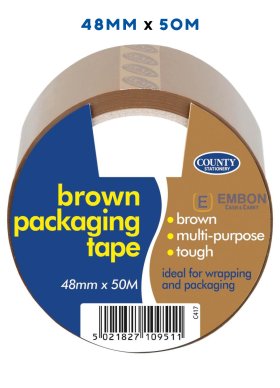 (image for) COUNTY BROWN PARCEL TAPE - 50MX48MM