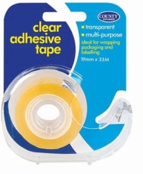 (image for) CLEAR ADHESIVE TAPE WITH DISPE - 19MM