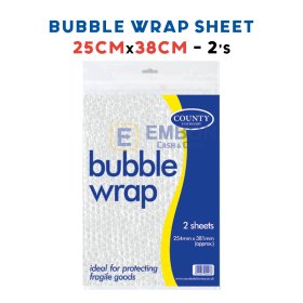 (image for) CTY BUBBLE WRAP SHEET 2S - 25X38