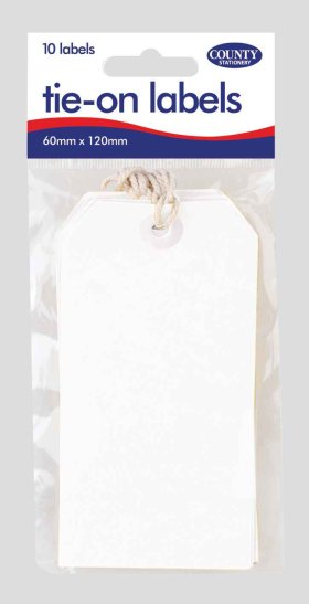 (image for) COUNTY WHITE TIE ON LABELS - 10S