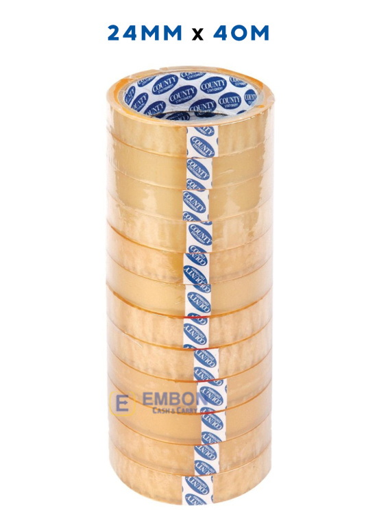 (image for) COUNTY CLEAR TAPE TOWER - 40MX24MM