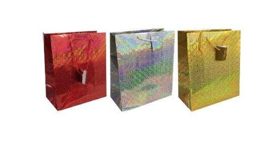 (image for) CTY HOLO GIFT BAG ASSTD - MINI