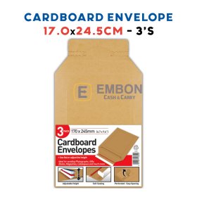 (image for) CTY ENVELOPE BR CARDBOARD 3S - 17X25C