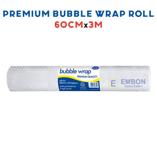 (image for) CTY PREM BUBBLE WRAP ROLL 60CM - 3M