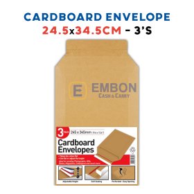 (image for) CTY ENVELOPE BR CARDBOARD 3S - 24X35C