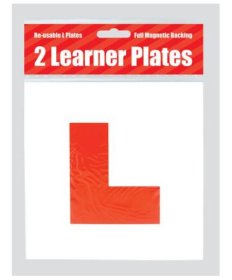 (image for) L PLATES MAGNETIC RED PK2 - STD