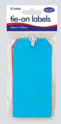 (image for) CTY TIE ON LABELS ASST PK10
