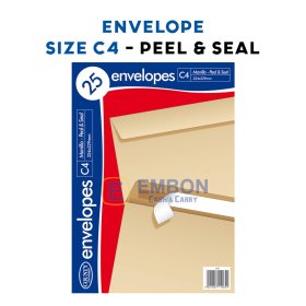 (image for) CTY ENVELOPE MANILLA P/SEAL 25 - C4