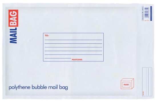 (image for) CTY POLY BUBBLE BAG WH 29X44CM - LARGE