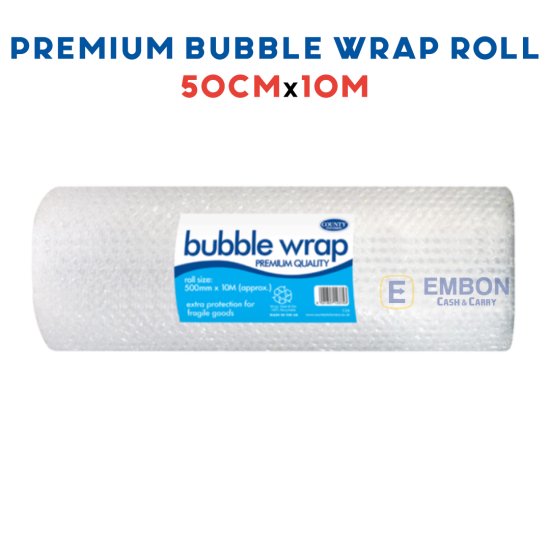 (image for) CTY PREM BUBBLE WRAP ROLL 50CM - 10M