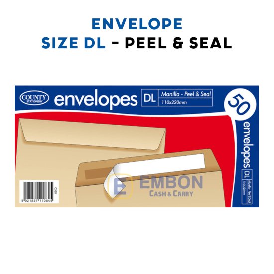 (image for) CTY ENVELOPE MANILLA P/SEAL 50 - DL