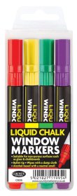 (image for) WINDOW MARKERS LIQ CHALK COLOR - 4S