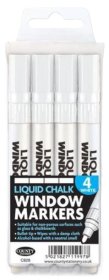 (image for) WINDOW MARKERS WHITE LIQUID CHALK - 4S