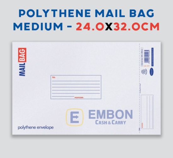 (image for) COUNTY POLYTHENE MAIL BAG MEDIUM - 24X32CM C241