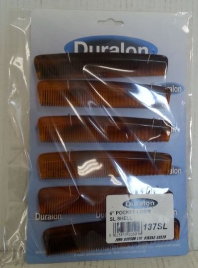 (image for) DURALON POCKET COMBS BROWN - STD