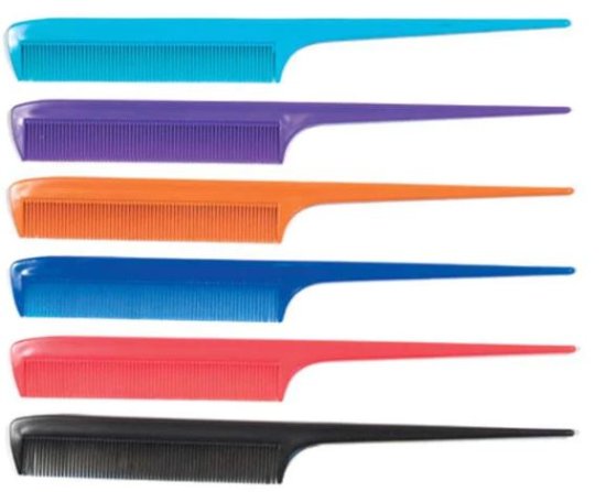 (image for) DURALON TAIL COMB COLOURED - 8\"