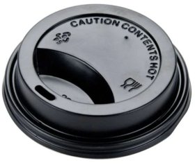 (image for) HP HOT CUP LID BLACK 100S - 8OZ