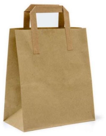 (image for) HP TAKEAWAY BAG+HANDLE BROWN - MEDIUM