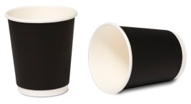 (image for) GG HOT CUP D/WALL BLACK 25S - 12OZ