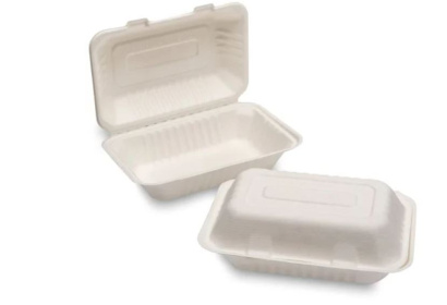 (image for) HP BAGASSE CLAMSHELL BOX - 9X6"