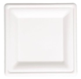 (image for) HP BAGASSE PLATE SQUARE 50S - 8"