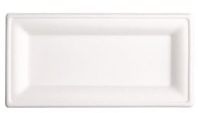 (image for) HP BAGASSE PLATE RECTANGLE 50S - 10X5"