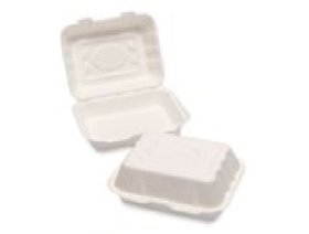 (image for) HP BAGASSE CLAMSHELL BOX - 7.5X6"