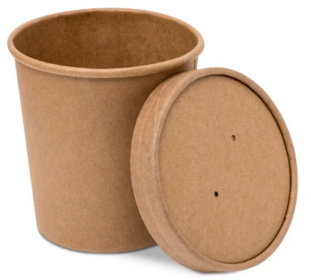(image for) GRAB&GO KRAFT SOUP CUP+LID 250S - 16OZ