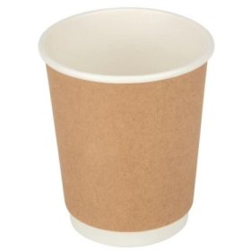 (image for) GG HOT CUP D/WALL BROWN 25S - 8OZ