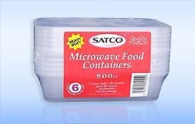 (image for) SATCO PLASTIC CONT+LID M/W 6S - 500ML