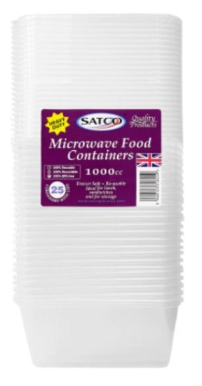 (image for) SATCO PLASTIC CON+LID M/W 25S - 1000ML