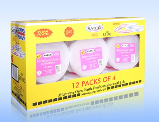 (image for) SATCO PLAS ROUND CONT+LID M/W4 - 750ML