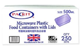 (image for) PACKIT PLASTIC CONTA+LID M/W - 500ML