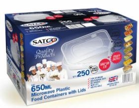 (image for) SATCO PLASTIC CONTAINER+LID - 650ML