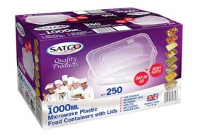 (image for) SATCO PLASTIC CONTAINER+LID - 1000ML