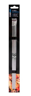 (image for) CHEFAID METAL BBQ SKEWERS 4S
