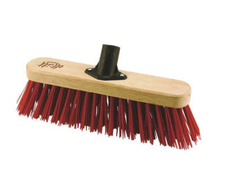 (image for) ELLIOTT BROOM HEAD WOOD WITH STIFF FIBRE RED-29CM