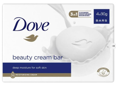 (image for) DOVE SOAP CREAM DEEP MOISTURE - 4X90G