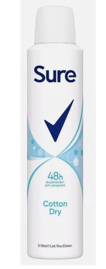 (image for) SURE APA WOMEN COTTON DRY - 150ML