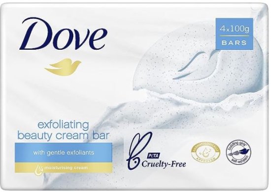 (image for) DOVE SOAP CREAM EXFOLIATING 4S - 4X100G