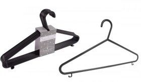 (image for) RSW CLOTH HANGERS PLASTIC BLK - 10S