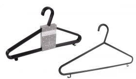 (image for) RSW CLOTH HANGERS PLASTIC BLK - 4S