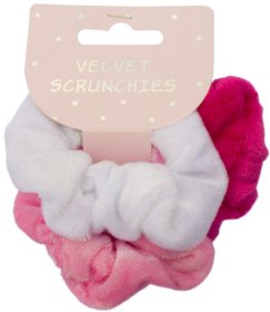 (image for) VELVET HAIRBAND SCRUNCHIES ASS - 3S