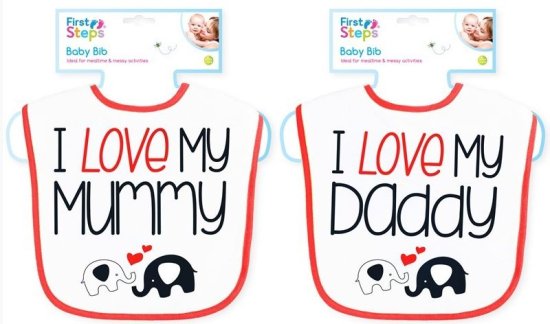 (image for) FIRST STEP BABY BIB ILOVEDADDY - STD