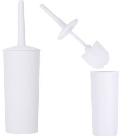 (image for) TOILET BRUSH&HOLDER WITH LID - WHITE