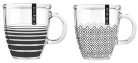 (image for) RSW GLASS MUG DESIGN ASSORTED - 12OZ