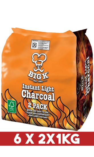 (image for) BIG K INSTANT LIGHT CHARCOAL - 2X1KG